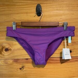 Organic Basics Re-Swim Bikini Bottoms in Violet Purple Small NWT